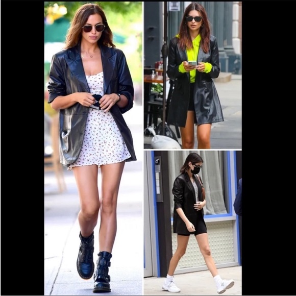 Maxima for Neiman Marcus Lambs Leather Coat in Black - Picture 8 of 16